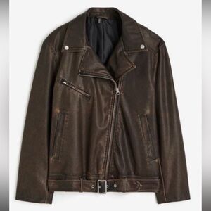 H&M DIVIDED Faux Leather Oversized Jacket